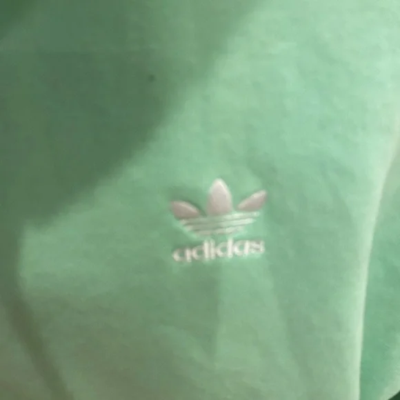 Adidas Sweatshirt Hoodie Men’s large Lime Green Primegreen Pocket Trefoil Logo - Picture 4 of 7